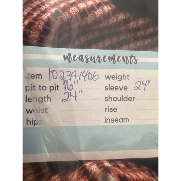 Yal New York XS Womens Sweater Red Black Houndstooth Knit - Picture 4 of 13